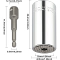Pikkukuva 3 / 5: 11-32mm Monitoiminen Hylsyavain Jatkopalikka-Adapterilla