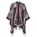 Miniatyrbilde 3 av 4: noir 1 Lady Classic Line Color treillis châle Cape mode populaire