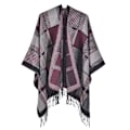 Miniatyrbillede 3 af 4: noir 1 Lady Classic Line Color treillis châle Cape mode populaire