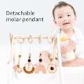 Pikkukuva 4 / 5: 1 paquet,vert ensemble de 4 jouets de fitness en bois pour bébé,