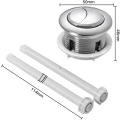 Pikkukuva 3 / 5: 2 kpl WC-painiketta kaksoishuuhtelupainike 38 mm vakiokromihopea