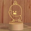 Miniatyrbillede 1 af 2: Soveværelse skrivebord seng lampe soveværelse natlys kreativ nyhed hjem LED lys sød dyreform natlys (lille gul and)