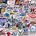 Miniatyrbilde 1 av 5: NBA-klistremerker (50 ark) NBA-basket for smarttelefoner, sykler