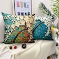 Miniatyrbilde 3 av 3: 4-delt sett med bomull og lin dekorasjon sofa hjemmedekorasjon supermyk putetrekk hjemmedekorasjon stue soverom sofa putetrekk 45x45cm