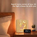 Miniatyrbillede 2 af 3: Træ LED-lamper til soveværelse, kreative 3D-bordlamper, tykke sengelamper, varm og stille lille lampe med USB-kabel, bedste hjemmegav (kat)