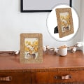 Miniatyrbillede 3 af 5: 1 stk. Flettet fotoramme Rattan fotoramme Kunstharpiks fotorammer Retr