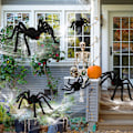 Miniatyrbilde 2 av 5: Halloween edderkopp dekorasjoner, 5 pakke gigantiske hårete edderkopp store Rea