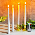 Miniatyrbillede 1 af 5: 6 stk. LED-stearinlys, guldbund, nyt 3D-batterivindue, flammefri F
