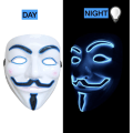 Miniatyrbilde 2 av 5: LED lysmaske V for Vendetta maske EL Wire lys opp Halloween