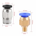 Miniatyrbillede 4 af 5: 5 stk. Blå PTFE Teflon Slange (1 meter) og 10 stk. PC4-M6 Fittings