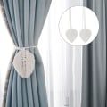 Miniatyrbilde 5 av 5: Set med 2 håndvevde gardinholdere, gardinholdere tau blad C