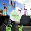Miniatyrbillede 2 af 5: Basketboldnet, der lyser i mørket, til udendørs brug, robust basketballnet