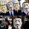 Pikkukuva 5 / 5: Anonyymi Halloween-naamio, 2 kappaletta V for Vendetta -naamiota aikuisille