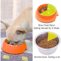 Miniatyrbillede 2 af 5: Anti-Glutton Skål til Hund Kat, Skridsikker Foderskål der Fremskynder