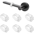 Miniatyrbilde 1 av 5: Dørstoppere 6 stk PVC Dørhåndtak Stopper Dørbuffer Silico