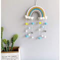 Miniatyrbillede 4 af 5: Rainbow Macrame Vægtæppet Indretning til hjemmet Bohemian Decor H