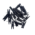 Miniatyrbilde 3 av 4: CRAFTS Tretre klesklyper i tre 3,5 cm 50 stk. per pakke (svart)