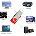 Miniatyrbillede 3 af 5: 2 stk. (32 GB, rød/lilla) 32 GB USB-flashdrev USB 2.0 hukommelseskort