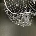 Miniatyrbilde 3 av 5: Fuglebur-slør for bruder, bryllupshodebånd, netting, utdrikningslag