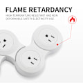 Miniatyrbillede 2 af 5: Variant Power Cord Charger Outlet - Flad stik stikdåse med 2