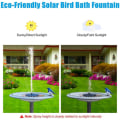 Miniatyrbild 3 av 5: Vattenfontän solcellsdriven pool fågelbad fontän flytande