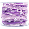 Pikkukuva 1 / 5: 1kpl Purppura 10m Tekohelmi Chiffon Organza Nauha Häihin