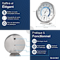 Miniatyrbillede 4 af 5: Indendørs analog hygrometer termometer - Hygrometer i rustfrit stål