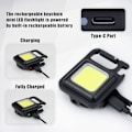 Miniatyrbillede 3 af 5: Mini LED arbejdsinspektionslys Genopladeligt bærbart arbejdslys