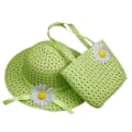 Pikkukuva 1 / 5: Tyttöjen teekutsuhattu ja -laukku, Daisy Flower Sun Straw Hat ja laukku S