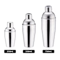 Miniatyrbillede 2 af 4: 2-delt cocktailshaker - rustfrit stål med si - 750 ml -