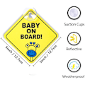 Miniatyrbillede 3 af 4: 2 stk. Baby on Board bilskilt, magnetisk reflekterende bilskilte
