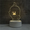Miniatyrbillede 2 af 2: Soveværelse skrivebord seng lampe soveværelse natlys kreativ nyhed hjem LED lys sød dyreform natlys (lille gul and)