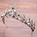 Miniatyrbillede 2 af 3: Iskrone Prinsesse Tiaraer, Krystal Brud Bryllup Hårbånd Ballerinaer Nøddeknækker Show til Cosplay (Bronze)