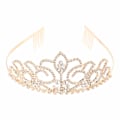Miniatyrbilde 1 av 3: Rhinestone Bryllup Tiara Brud Krone Tiara (1 Stykke Gull)
