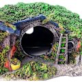 Miniatyrbilde 5 av 5: Akvarium Ornament Resin Hule Akvarium Dekorasjon Fisk Gjemmested Rep