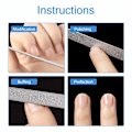Miniatyrbild 5 av 5: 3-pack diamant nagelfil i rostfritt stål, dubbelsidig nagelfil M