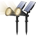 Miniatyrbillede 1 af 5: [2-pak] Solcelled LED-projektører, 4 LED-solcellelamper, vandtæt O