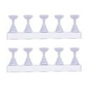 Miniatyrbillede 1 af 5: 2 stk. Akryl Fingernegl DIY Nail Art Display Stand Træningsfin