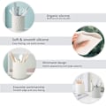 Pikkukuva 3 / 5: (Vaaleanharmaa) Yksinkertainen kynäteline, Nordic Style Desktop Silicone Wat