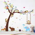 Miniatyrbillede 2 af 2: Animals Wall Sticker Mural Decal Soveværelse Børn Baby Børneværelse Stue