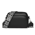 Miniatyrbild 1 av 4: crossbody-väska Liten axelväska i läder dam med dragkedja svart