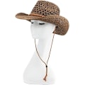 Miniatyrbillede 3 af 5: Voksen Sol Halm Western Cowboy Hat，Kaffe
