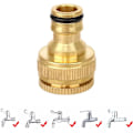 Miniatyrbillede 2 af 5: 1/2 og 3/4 med messinghane-adapter, hane-adapter, slangehane