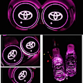 Miniatyrbillede 3 af 5: 2 stk. LED-bilkofangerpuder 7 farveskiftende USB-opladningsrulle C