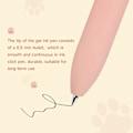 Miniatyrbillede 5 af 5: 4 stk. Kawaii søde kattepenne 0,5 mm, fin spids japansk sort blæk