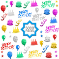 Pikkukuva 5 / 5: 3000 kappaletta Happy Birthday -konfettia syntymäpäiväkakun konfettia folio B