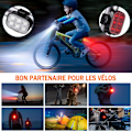 Miniatyrbillede 5 af 5: Cykellygte, cykelfor- og baglygter, IP65 vandtæt USB-opladning