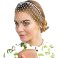 Miniatyrbilde 1 av 5: Fuglebur Slør for Bruder Bryllup Hodebånd Netting Bachelorette Pa