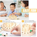 Miniatyrbillede 3 af 5: Træ Memory Match Stick Skakspil, Hirger Farve Memory Skak,