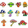 Miniatyrbillede 3 af 5: 17 søde farverige Crocs tilbehør PVC blød lim DIY sko blomster